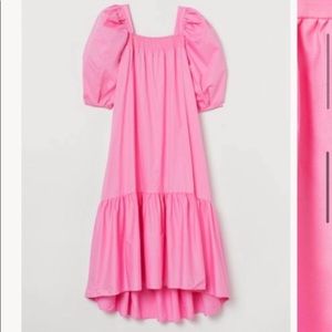 H&M Pink puff sleeved dress